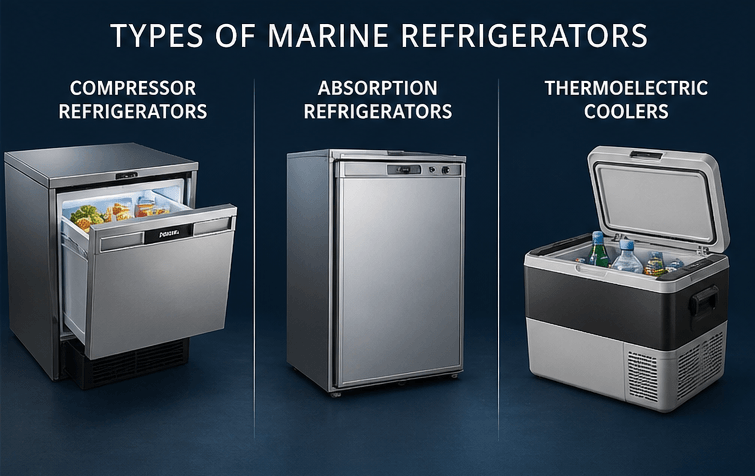 Types of marine refrigerators